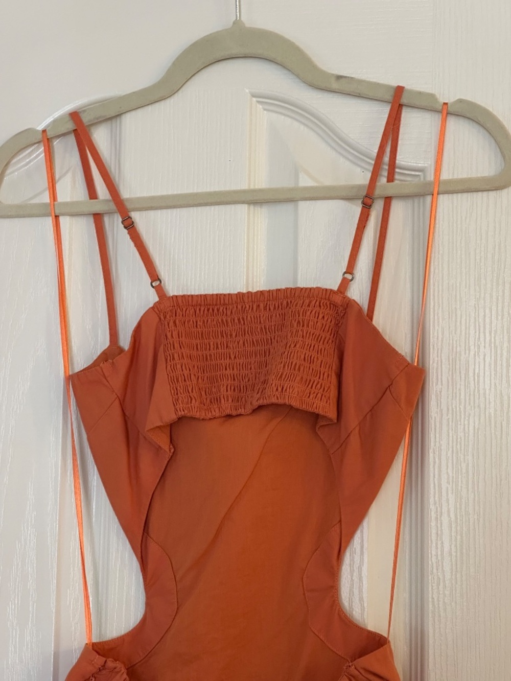 Abercrombie - Orange - Drop-Waist Cutout Maxi Dress - Picture 8 of 9